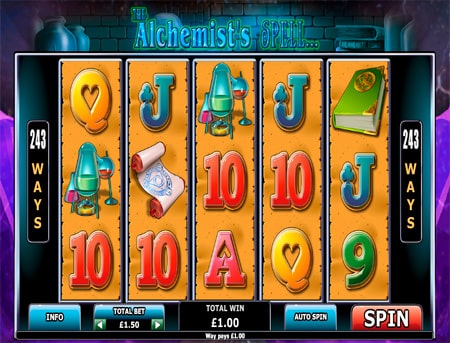 Вдала комбінація символів в ігровому автоматі The Alchemist`s Spell